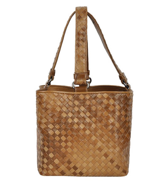 Bottega Veneta Woven Agnello Tote Bag Albicocca